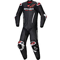 Alpinestars GP-R7 One Piece Leather Suit - Black / White / Red Fluo