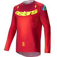 Alpinestars Supertech Maker Jersey - Bright Red / Yellow Fluo