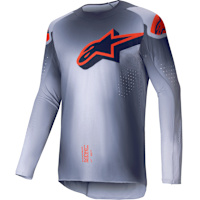Alpinestars Supertech Lipan Jersey - Grey / Orange Fluo