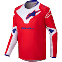 Alpinestars Youth Racer Veil Jersey - Bright Red / White