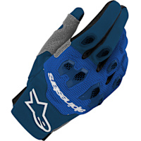 Alpinestars Pro-Dura Textile Gloves - Navy / Bright Blue / White