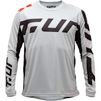 T.ur T-Three Long-Sleeved T-Shirt - Light Grey / Red
