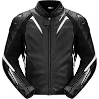 Spidi NKD-1 Leather Jacket - Black / White