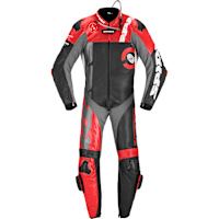Spidi DP Progressive Perforated Pro 1 Piece Suit - Black / Red / White / Grey
