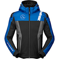 Spidi Hoodie Warrior Textile Jacket - Black / White / Blue