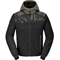 Spidi Hoodie Evo Sport Textile Jacket - Black / Military Green