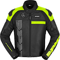 Spidi Progressive Net Windout Textile Jacket - Black / Fluo Yellow