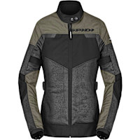 Spidi Ladies Equinox Net Windout Textile Jacket - Black / Military Green
