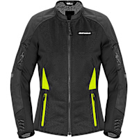 Spidi Ladies Super Net Textile Jacket - Black / Fluo Yellow