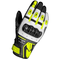 Spidi Ladies G-Carbon Gloves - Black / White / Fluo Yellow