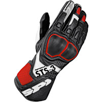 Spidi STS-R3 Leather Gloves - Black / White / Red