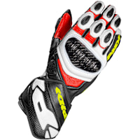 Spidi Carbo 7 CE Gloves - Black / Red / Fluo Yellow