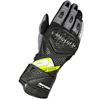 Spidi Carbo Fit Leather CE Gloves - Black / Fluo Yellow