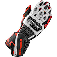 Spidi Carbo 5 CE Leather Gloves - Black / Red