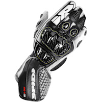 Spidi Carbo Kangaroo Leather CE Gloves - Black / White