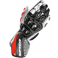 Spidi Carbo Kangaroo Leather CE Gloves - Black / Red