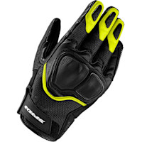 Spidi NKD H2Out Leather Gloves - Black / Fluo Yellow
