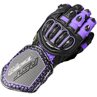 RST Ladies Tractech Evo 4 CE Leather Gloves - Black / Fuchsia / Grey