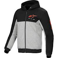 Alpinestars Chrome V2 Sport Hoodie - Black / Grey Heather / Fluo Red