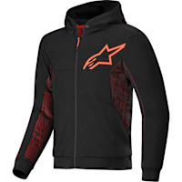 Alpinestars Chrome Air Sport Hoodie - Black / Fluo Red