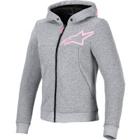Alpinestars Stella Chrome V2 Sport Hoodie - Grey Heather / Fluo Pink