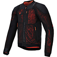Alpinestars Troop-Air Pro Textile Jacket - Black / Fluo Red