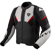 Rev'it Automate Leather Jacket - Black / Light Grey