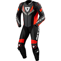 Rev'it Quantum 3 One Piece Leather Suit - Anthracite / Neon Red