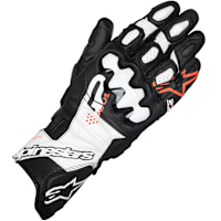 Alpinestars GP Plus R V3 Leather Gloves - Black / White / Fluo Red