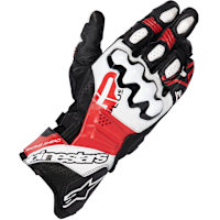 Alpinestars GP Plus R V3 Leather Gloves - Black / White / Bright Red