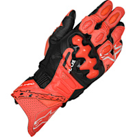 Alpinestars GP Plus R V3 Leather Gloves - Bright Red / Fluo Red / Black