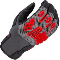 Klim Baja S4 V2 Leather Gloves - Black / Fiery Red