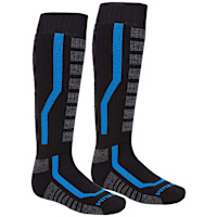 Klim Aggressor 2.0 Socks - Black / Electric Blue Lemonade
