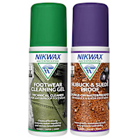 Nikwax Twin Pack Footwear Cleaning Gel 125ml / Nubuck & Suede Proof 125ml