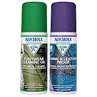 Nikwax Footwear Cleaning Gel / Fabric & Leather Proof Brush On / Sponge On Pack - 2 x 125ml