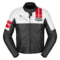 Spidi Roar Leather Jacket - White / Red / Black