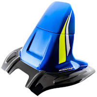 Pyramid Hugger Metallic Blue with yellow & White Stripes - Suzuki GSX-R1000 (17>)