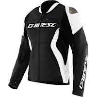 Dainese Ladies Racing 5 Leather Jacket - Black / White
