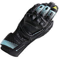 Dainese Fiero Metal Gloves - Black / Water / Fluo Yellow