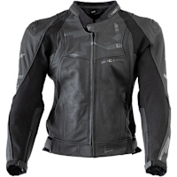 Richa Stradale Leather Jacket - Black / Black