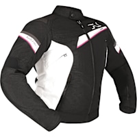 Richa Ladies Gotham 3 Waterproof Textile Jacket - Black / White / Fuchsia