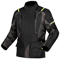 LS2 Narvik Textile Jacket - Grey / Black / Hi Viz Yellow