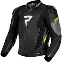 Rebelhorn Veloce Leather Jacket - Black / Grey / Fluo Yellow