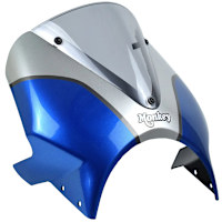 Pyramid Fly Screen Pearl Glittering Blue/Silver - Honda Monkey 125 (21>)