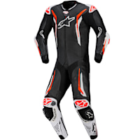 Alpinestars GP Tech V5 One Piece Leather Suit - Black / White / Fluo Red