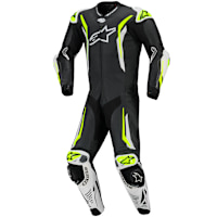 Alpinestars GP Tech V5 One Piece Leather Suit - Black / White / Fluo Yellow