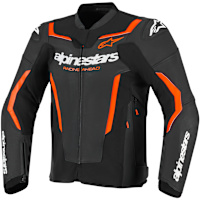 Alpinestars GP Force V2 Leather Jacket - Black / Fluo Red