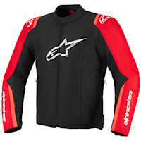 Alpinestars T-SPS V2 Waterproof Textile Jacket - Black / Red / Fluo Red