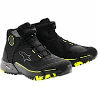 Alpinestars CR-X Drystar Riding Shoes - Black / Dark Grey / Yellow Fluo