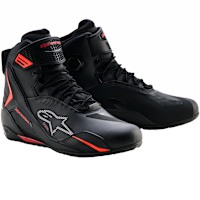 Alpinestars Faster-4 Drystar Shoes - Black / Rio Red / Fluo Red